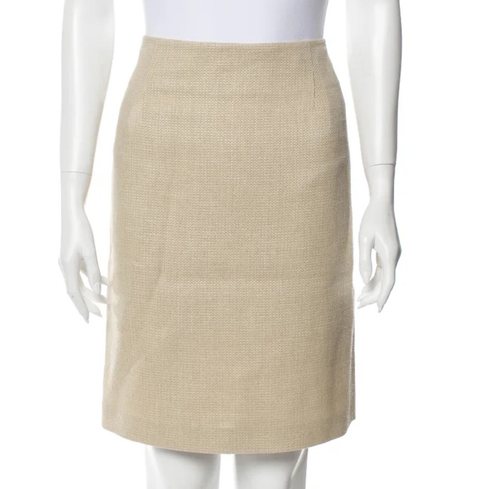 Moschino Cheap and Chic tweed woven pencil‎ Skirt knee length in beige